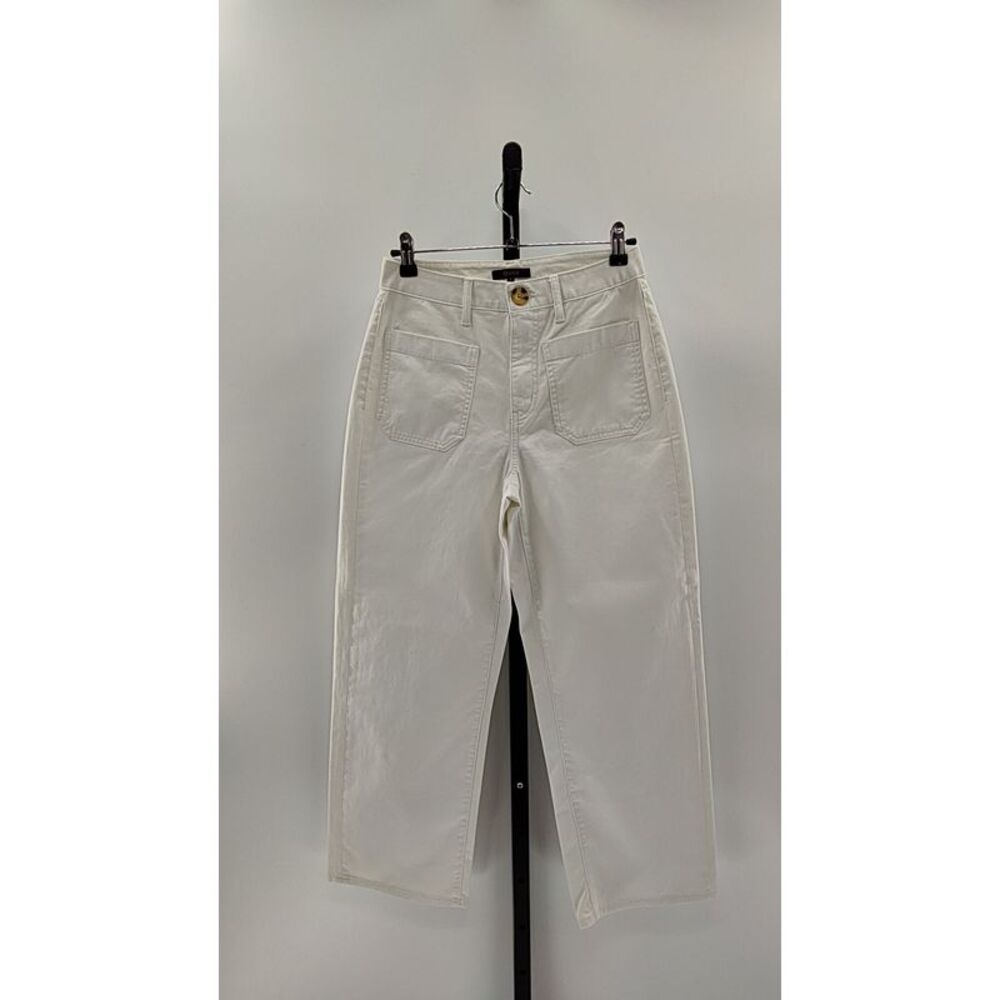 Quince Cream Straight-Leg High-Rise Pants